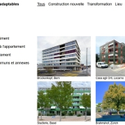copie d'écran du site internet logements-adaptables.ch